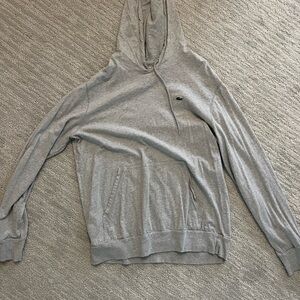 Men’s Lacoste Light Gray Pullover Hoodie